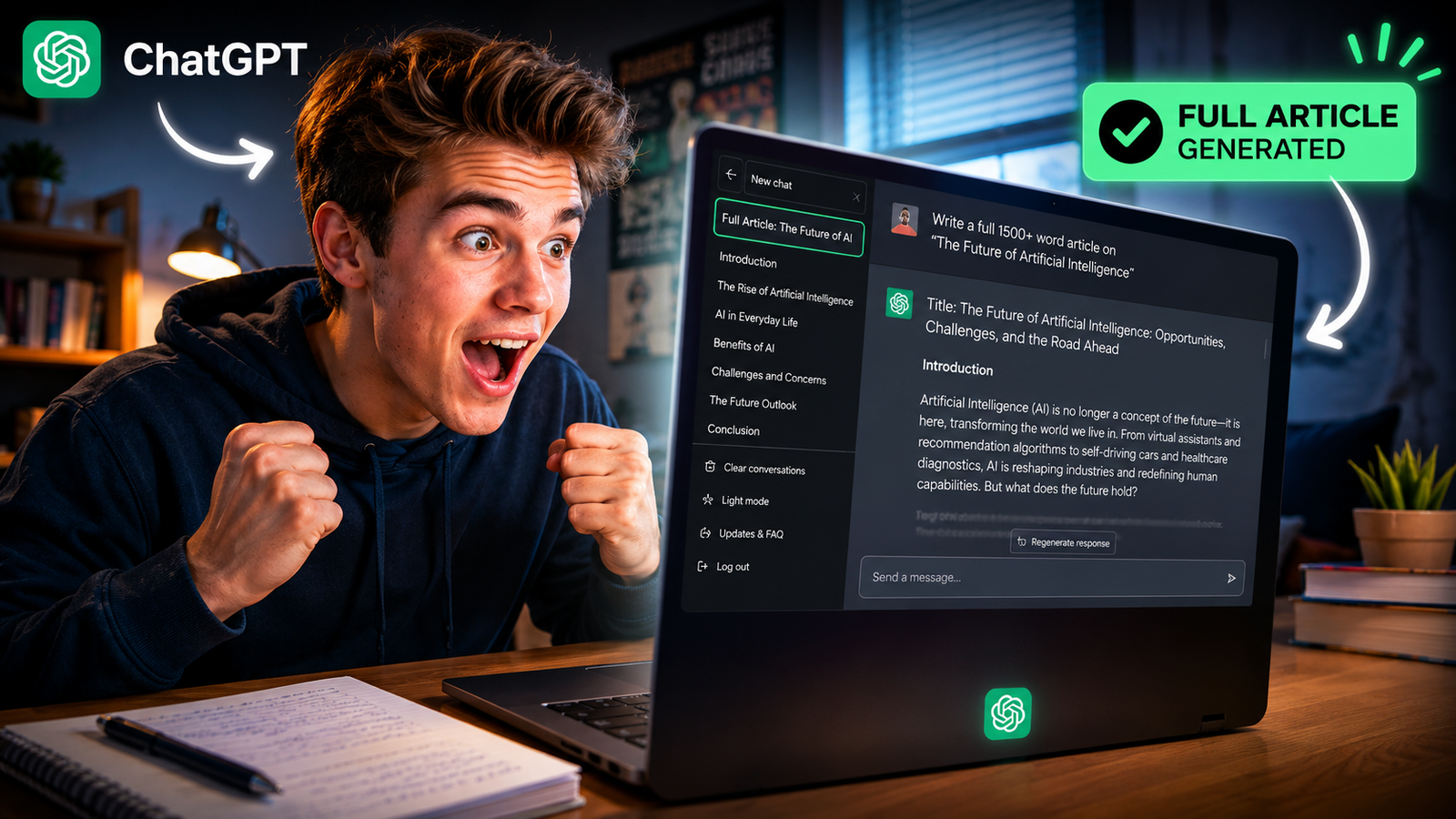Generate essay outlines with ChatGPT for students