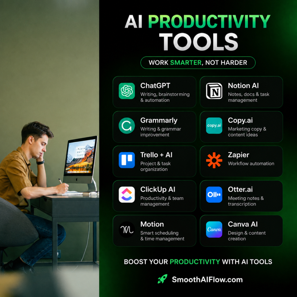 Use AI productivity tools for brainstorming and writing